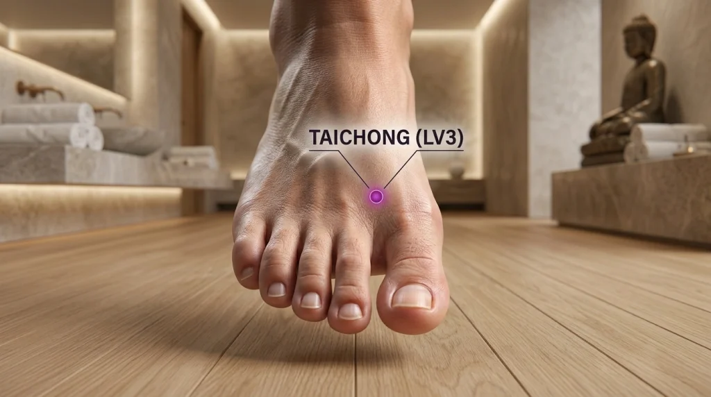 acupressure points for sleep - taichong