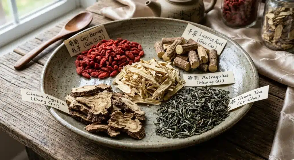 Chinese herbs for glowing skin